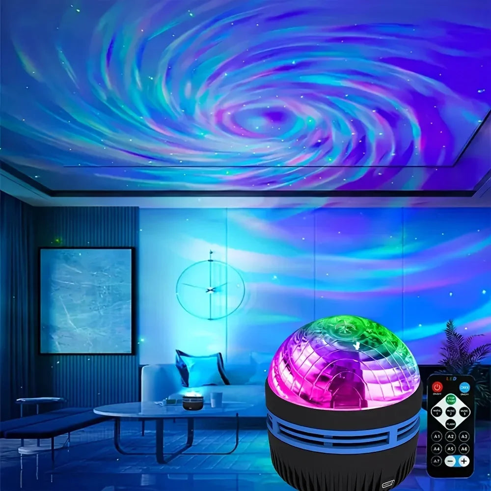 LED-Galaxie Projektor Licht mehrfarbige Fernbedienung für Schlafzimmer Dekoration Weihnachts stern Projektor Nachtlicht Neujahrs geschenk