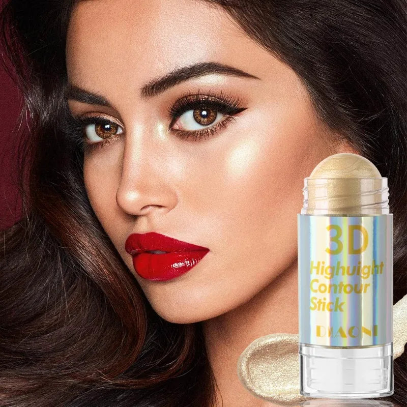 6 farben 3D Gesicht Erhellen Highlighter Bar Kosmetische Gesicht Kontur Bronzer Schimmer Highlighter Stick Concealer Creme Make-Up-tool
