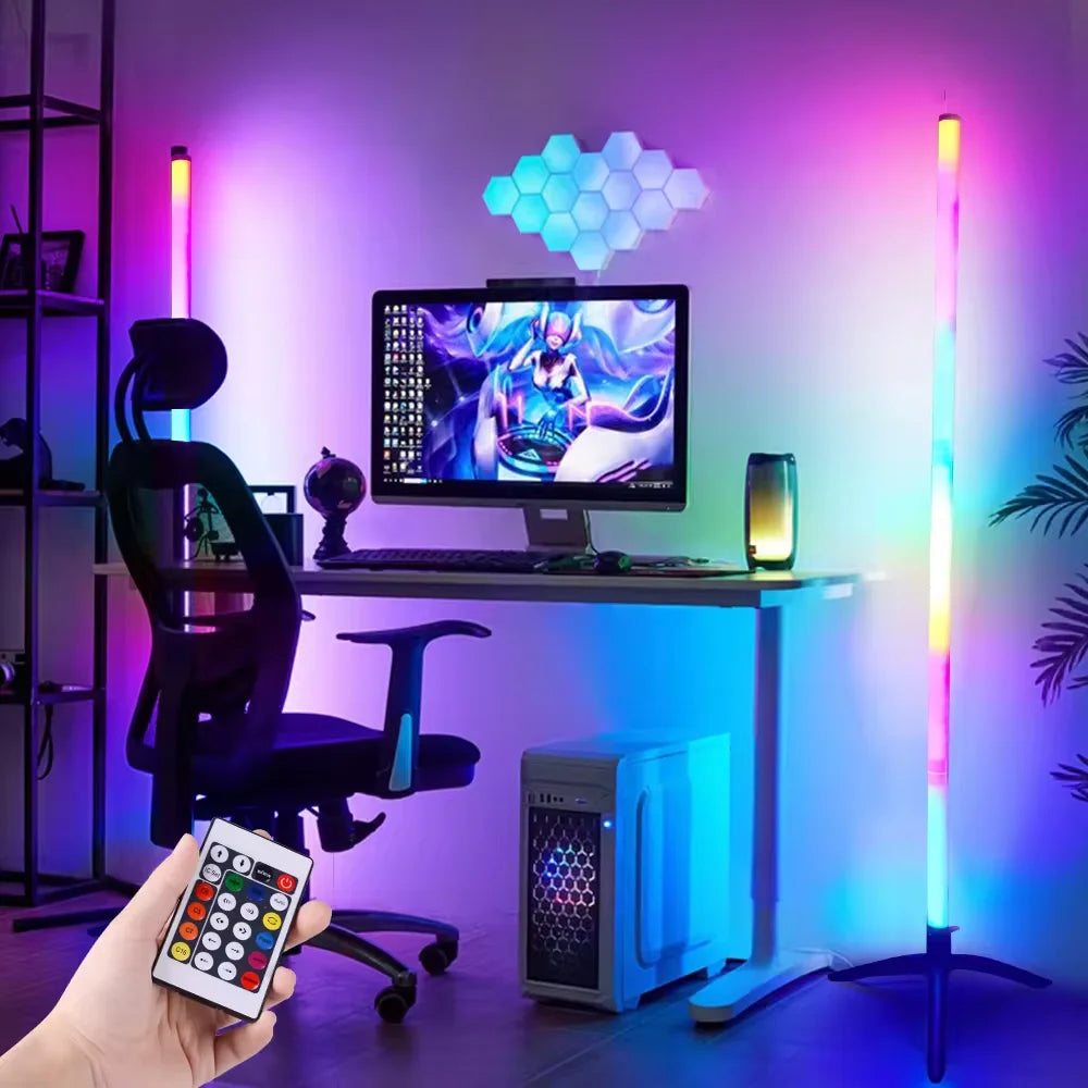 1PC RGB Stehleuchte RGB Ecke Stehleuchte Schlafzimmer Umgebungsbeleuchtung Skandinavischen Stil Farbwechsel Dimmbare Weiche Beleuchtung