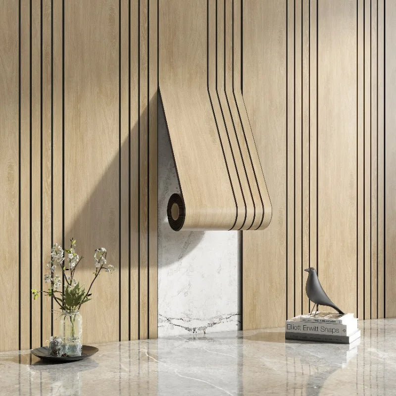Selbstklebende Wandtafel mit Holzmaserung – Verdickter Schaumstoff, Schalldämmend, Vinyl, wasserdicht & abnehmbar – Heimdekorationsaufkleber