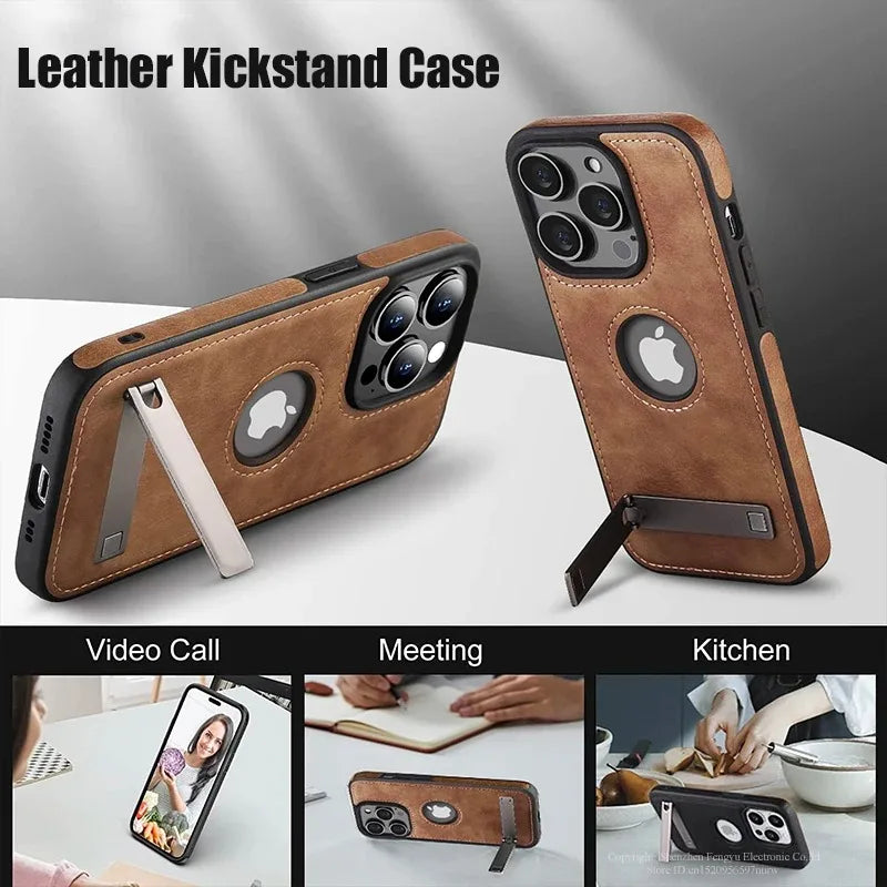 Luxus PU Leder Handyhülle mit Standfuß für iPhone