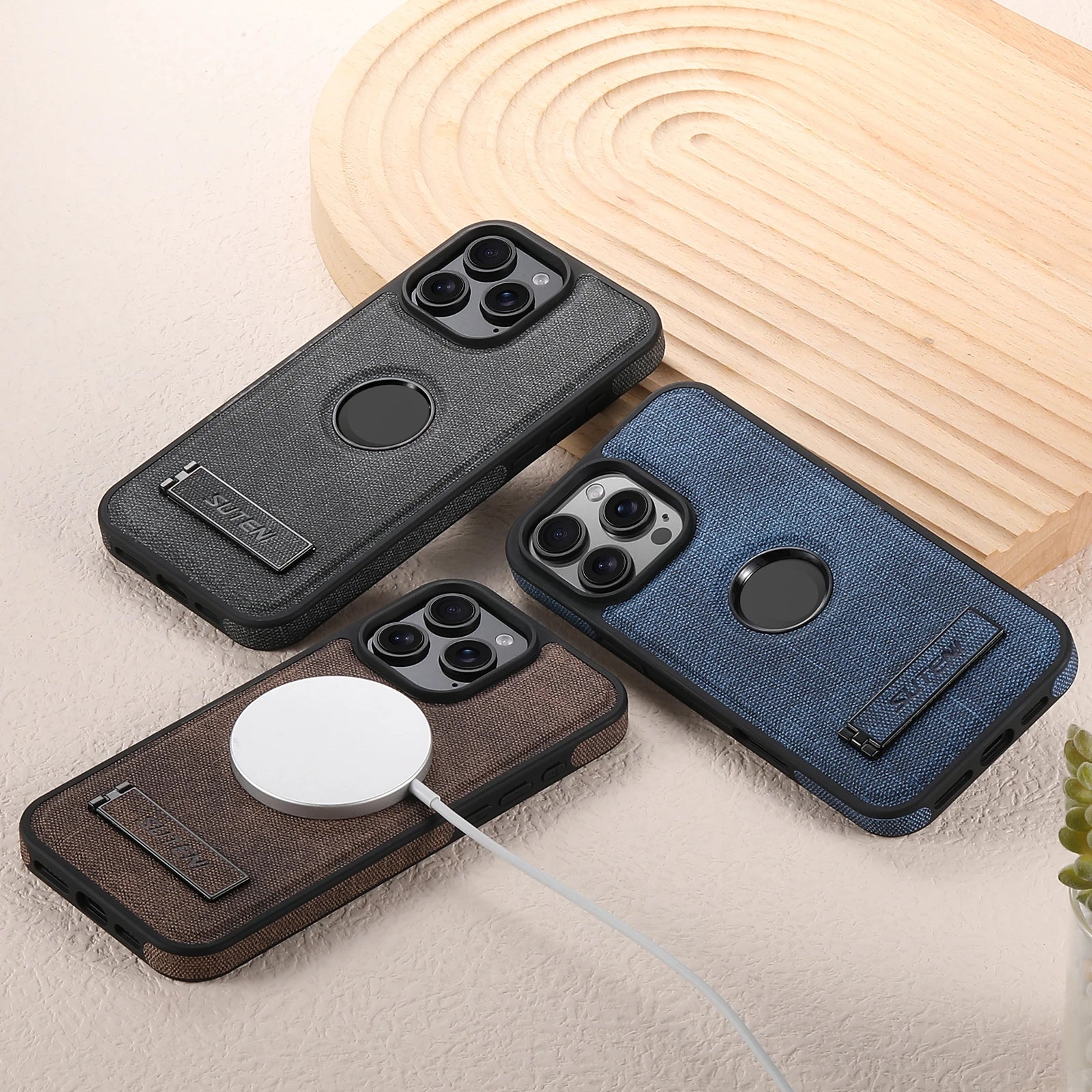 SUTENI Luxus PU Leder MagSafe Hülle - FUXL-Shopify