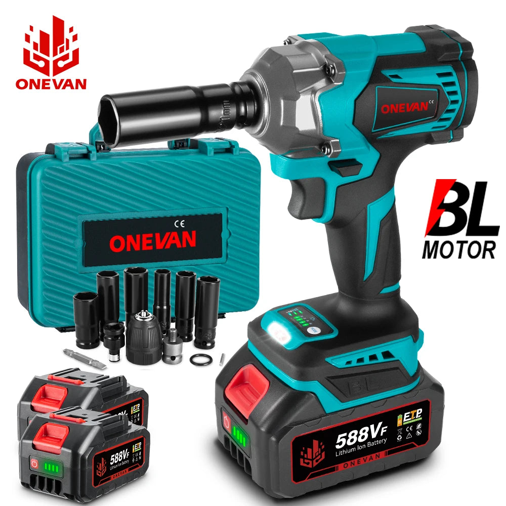 ONEVAN 1200 N.M Bürstenloser Akku-Schlagschrauber 18V, 3 Funktionen