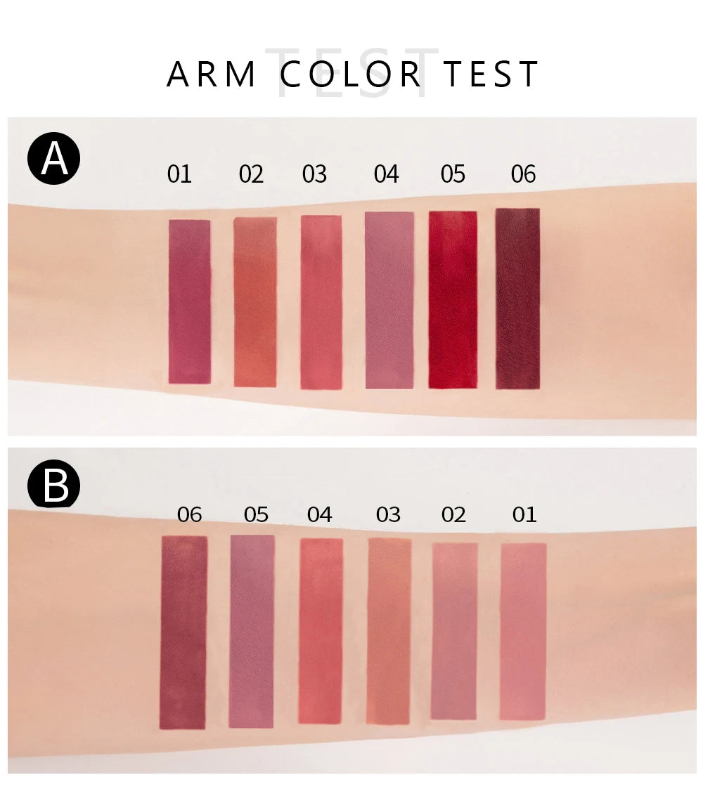HANDAIYAN 6er Set Flüssig-Lippenstift – Langanhaltender Matt Lipgloss, Nicht Abfärbend – Geschenkbox