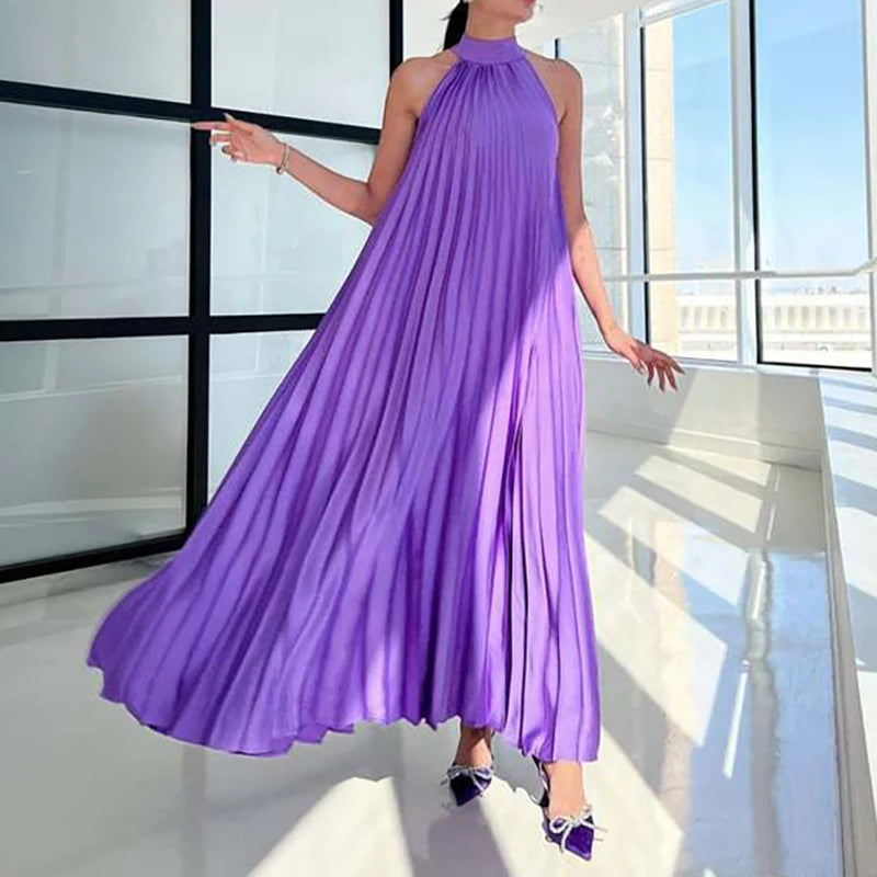 Neue 2025, Elegante Feste Schaukel Lose Party Kleid Frühling Weibliche Halter Schlank Bankett Langes Kleid Frauen Sexy Off Schulter Gala Kleid