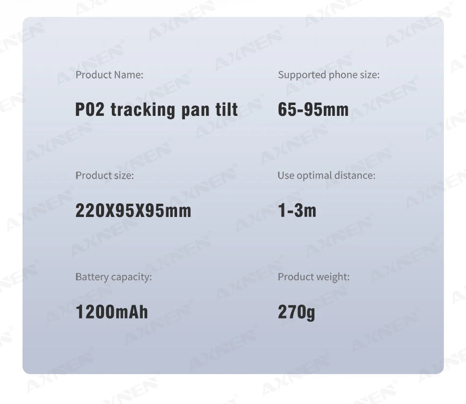 AXNEN P02 360 Rotation Follow-up Gimbal Stabilisator Einbeinstativ Desktop Tracking Gimbal mit Fernbedienung für Telefon Tiktok Live Fotografie - FUXL-Shopify