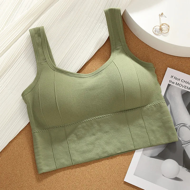 Atmungsaktive Sport-Bh Anti-Schweiß Fitness Top Frauen Nahtlose Yoga Bh Stoßfest Crop Top Push-Up Sport Bh Gym workout Top