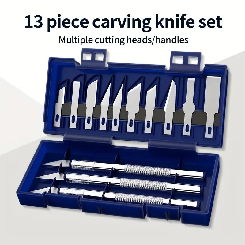 FUXL 13-teiliges Metall Gravierwerkzeug Set – Präzisions-Messer, Stichel & Schneidwerkzeuge für DIY, Papierschnitte, Reparaturen & Handgravur - FUXL-Shopify