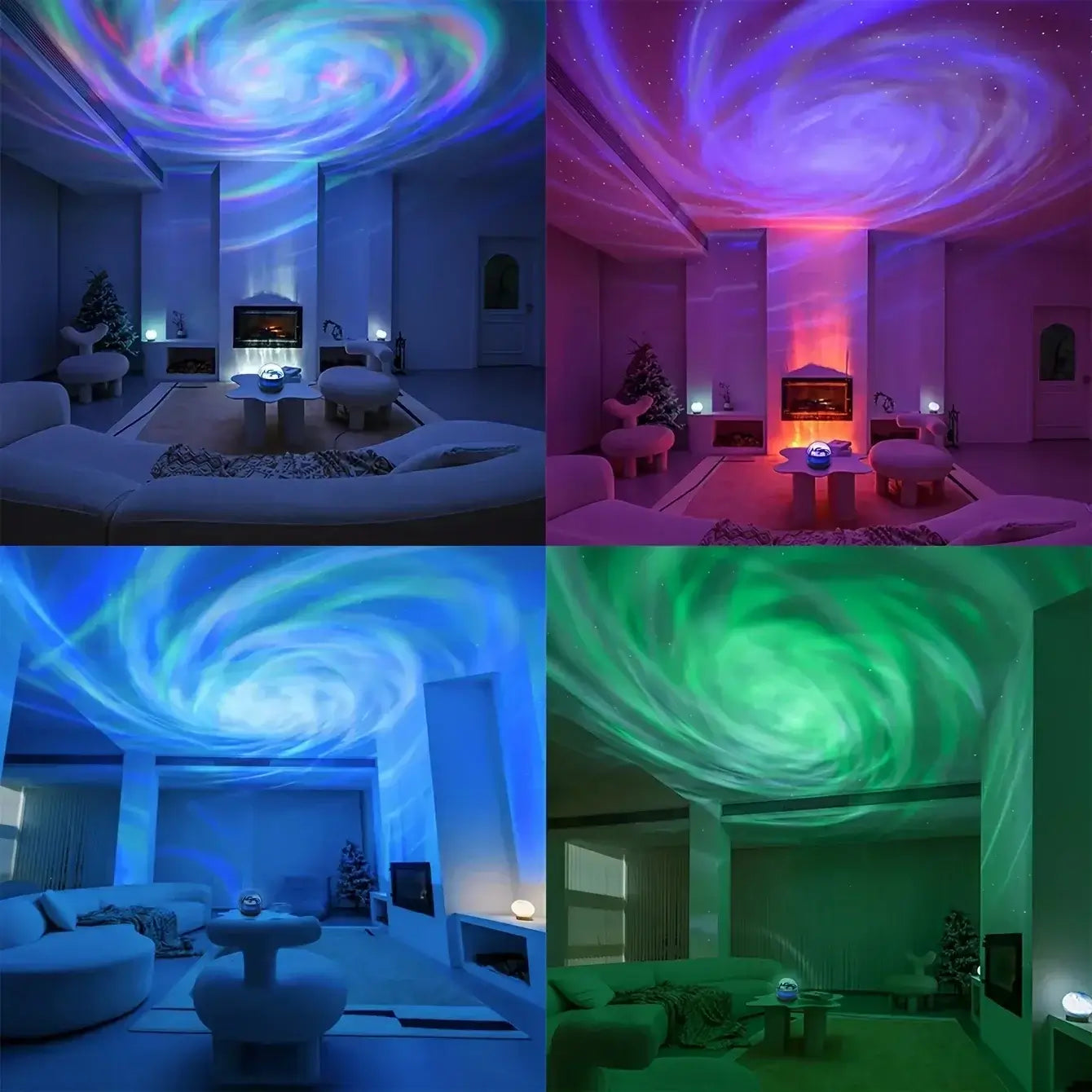 LED-Galaxie Projektor Licht mehrfarbige Fernbedienung für Schlafzimmer Dekoration Weihnachts stern Projektor Nachtlicht Neujahrs geschenk