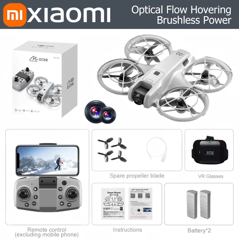 Xiaomi M88 VR Mini RC Drohne 8K Antenne Professinal Wide HD Dual Kamera Faltbare Intelligente Hindernisvermeidung Bürstenlose Drohne