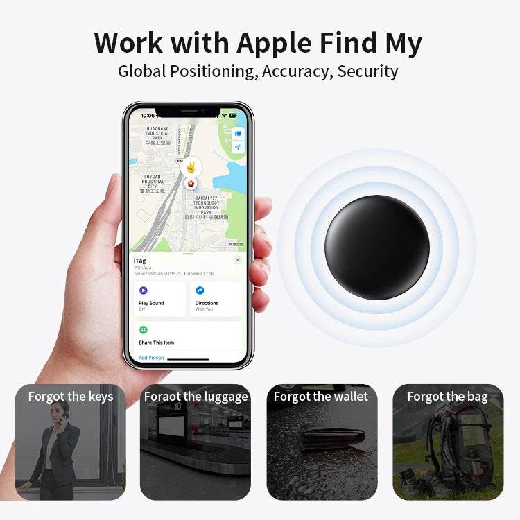 4/3/2/1 Pack Anti-Lose Tracker für Apple Airtag Ersatz über Find My Bluetooth GPS Tracker für Gepäck IOS MFi Key Finder