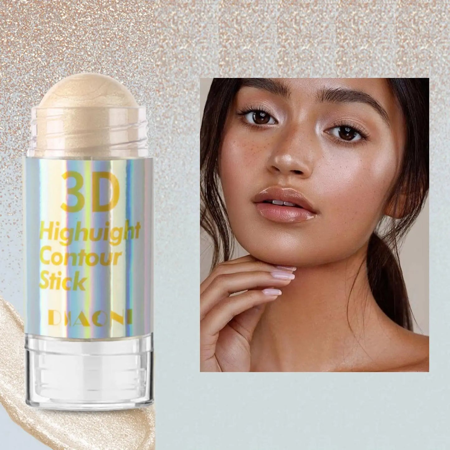 6 farben 3D Gesicht Erhellen Highlighter Bar Kosmetische Gesicht Kontur Bronzer Schimmer Highlighter Stick Concealer Creme Make-Up-tool