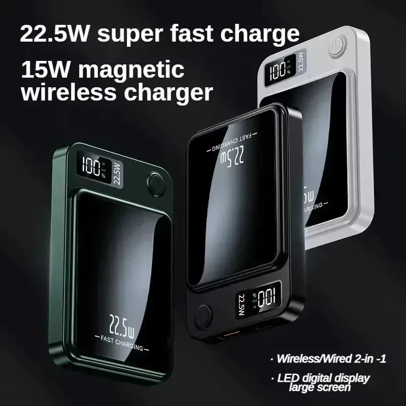 10000 mAh Drahtlose Magnetische Power Bank 22,5 W Schnelle Lade Tragbare Externe Batterie PowerBank Adapter Für iPhone Huawei Samsung