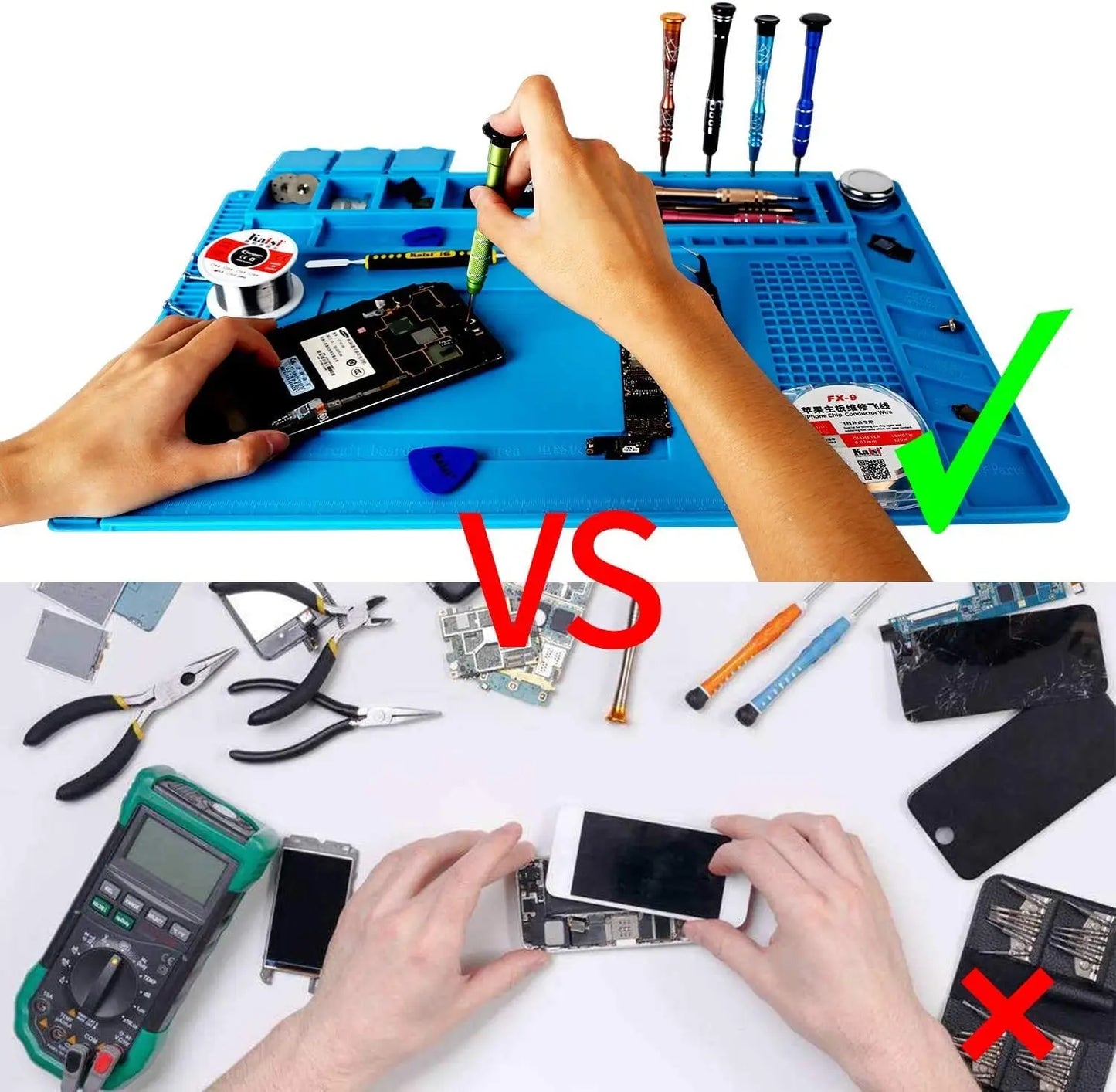 XMSJ Lötmatte Silikon - Hitzebeständig (500°C) Anti-statische Reparaturmatte für Elektronik - FUXL-Shopify