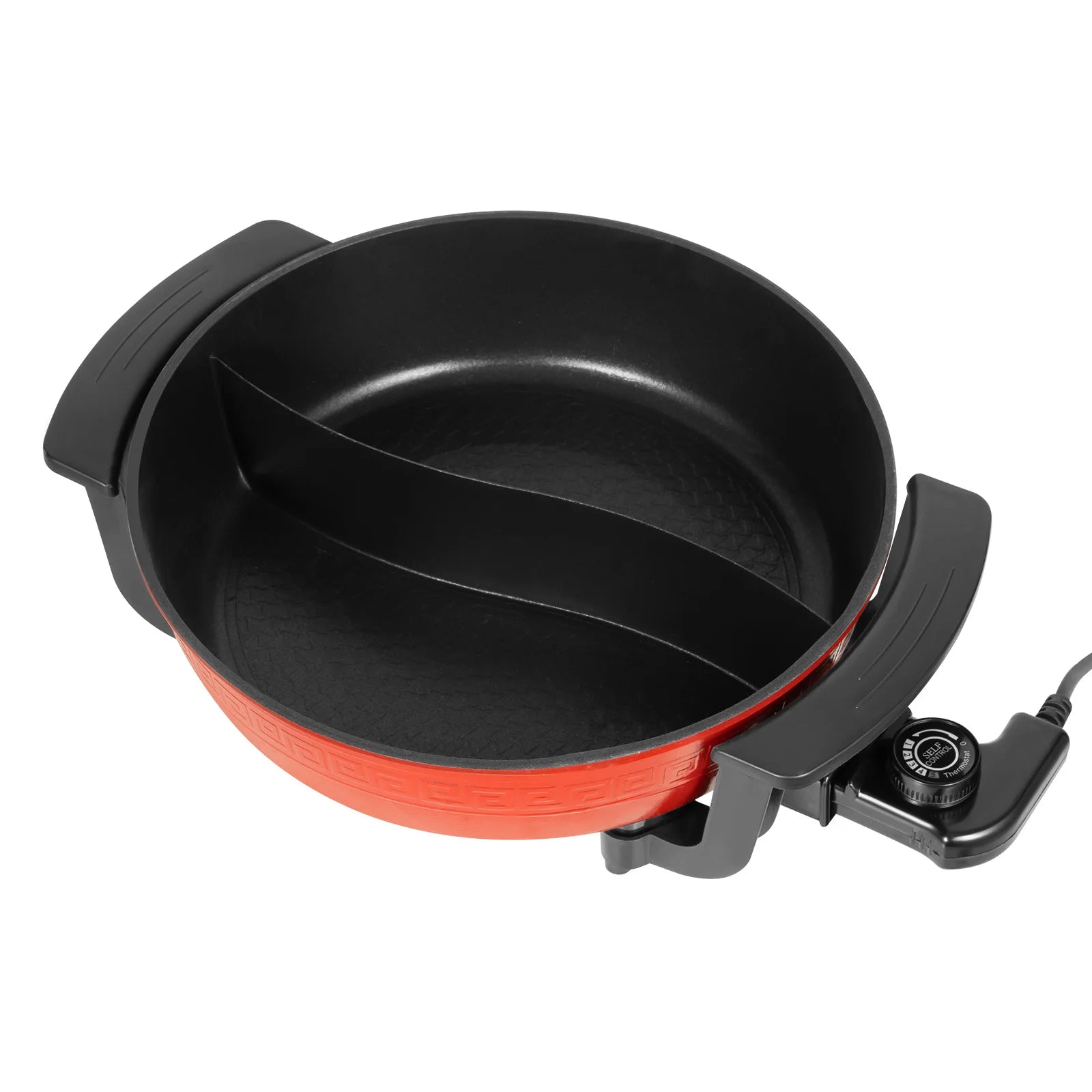 6L Haushalts-Hot Pot 1360 W 220 V elektrischer Kochtopf Bratpfanne Eintopftopf 2 Fächer Antihaft-Hotpot Temperatur einstellbar - FUXL-Shopify