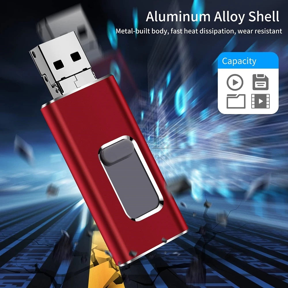 USB-Stick 2T 1T High Speed 512G 256G Sticks Externe Speicher Pen Drive Für Telefon iPhone Android PC Kopieren Foto Videos Dateien