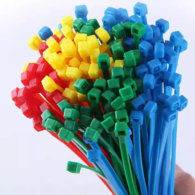 Nylon-Kabelbinder, selbstsichernde Kabelbinder, Riemen, Heimbüro, wiederverwendbar, feste Befestigungsring, Schlaufe, Kunststoff-Drahtbinder, Großhandel