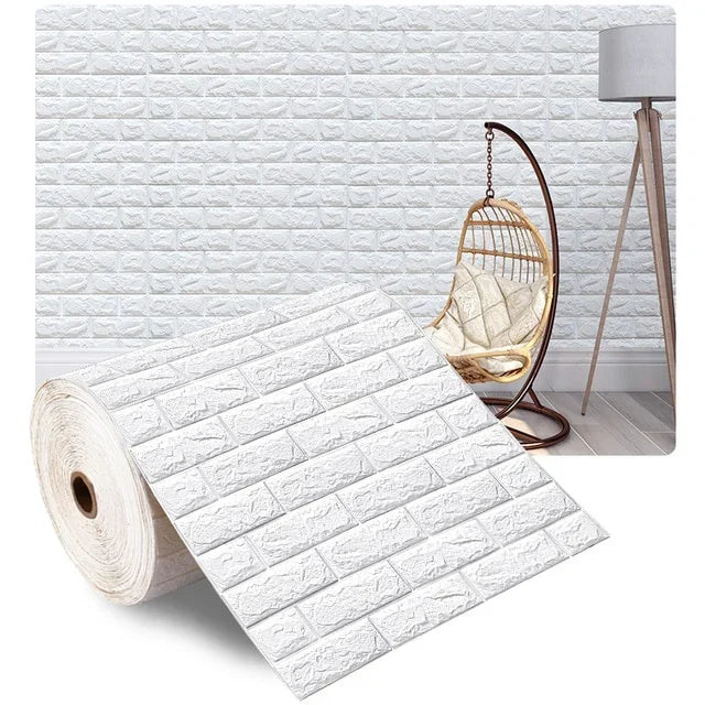 70 cm x 1/5/10 m 3D-Tapete, Dekoration, selbstklebend, antiker Schaumstoff, Ziegelstein-Tapete, Wohnzimmer, Schlafzimmer, wasserdichter 3D-Wandaufkleber