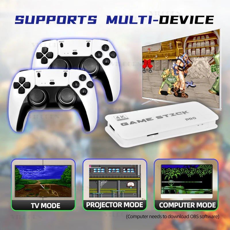 M15 Retro Game Stick mit 20.000+ Spielen & 23 Emulatoren, 4K HDMI - Ausgabe, kabellose Controller, ideal für TV & Beamer. Einfach anschließen & losspielen. - FUXL - Shopify