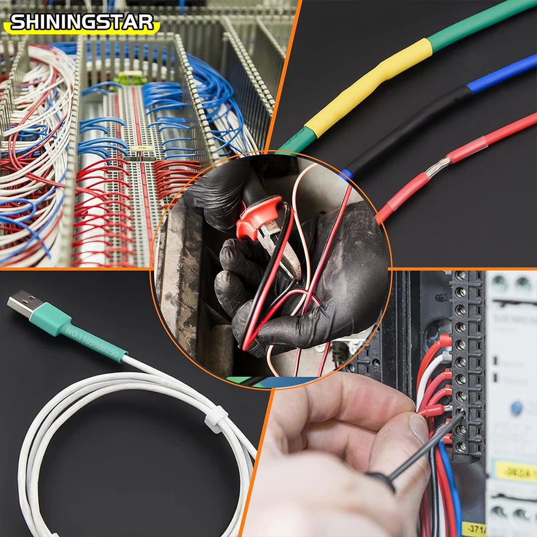 Schrumpfschlauch, thermobeständiges Rohr, Schrumpfverpackungsset, elektrischer Anschluss, Draht, Kabel, Isolierung, ummantelter Schutz