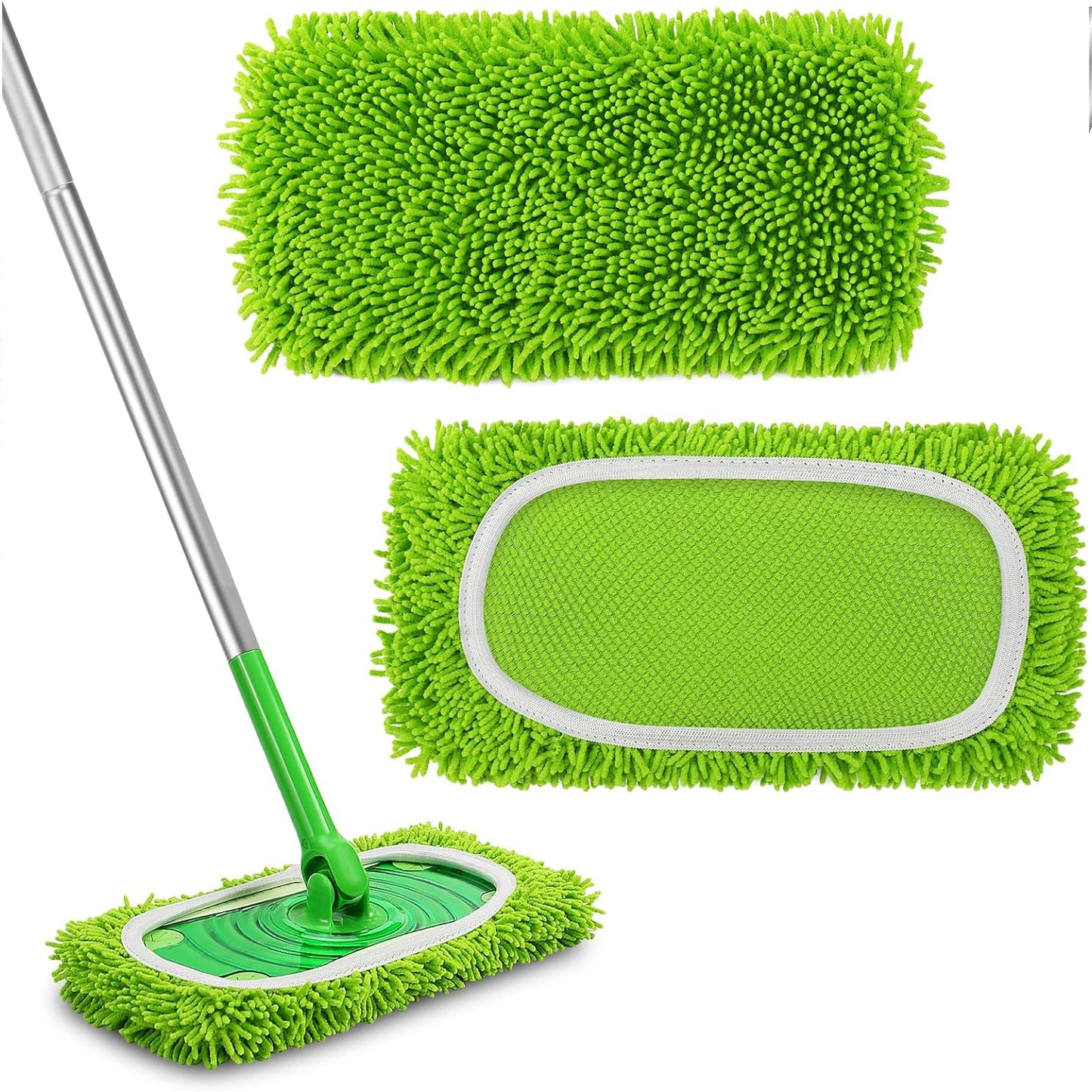 FUXL 2er-Pack wiederverwendbare trockene Kehrtücher, Mikrofaser-Nasswischpads, kompatibel mit Swiffer Sweeper Mop-Ersatz - FUXL-Shopify