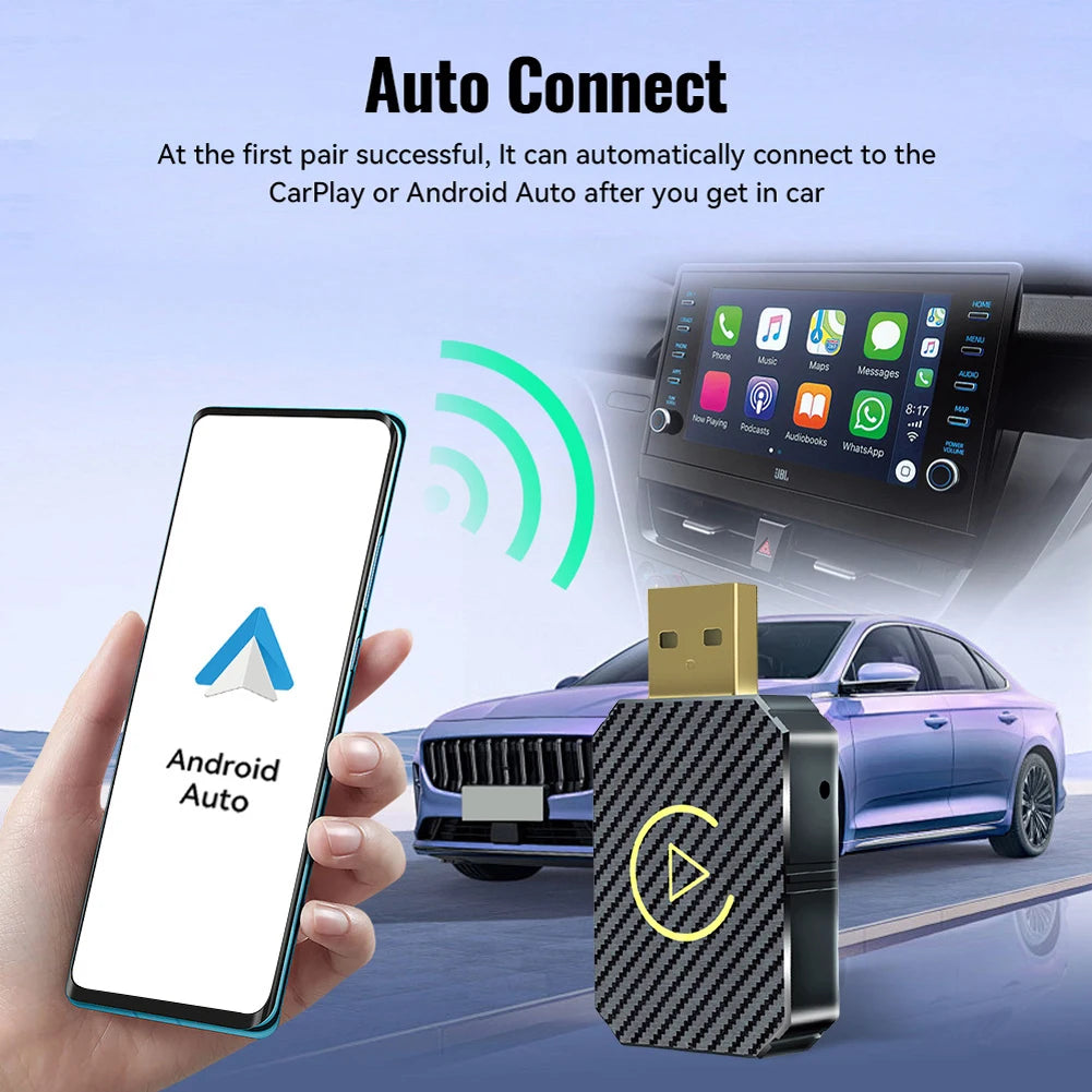 Verkabelt zu Wireless Carplay & Android Auto Wireless Adapter Bluetooth 5,0 WiFi für OEM Wired Carplay Android Auto Auto
