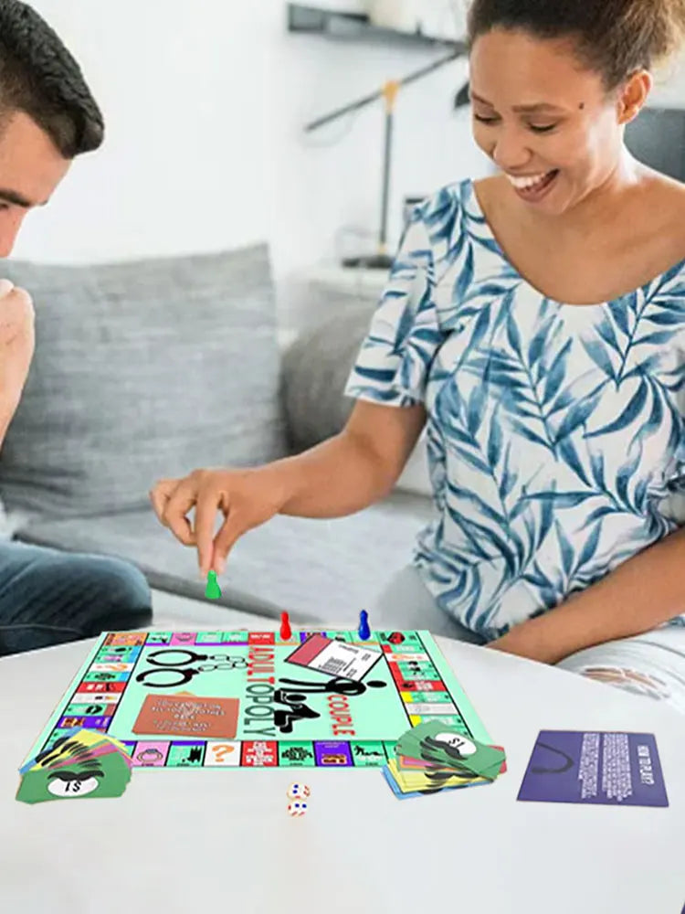 Adultopoly-Brettspiel für Paare, Opoly-Brettspiel für Erwachsene, tragbares Paarspiel, Unterhaltungsbrettspiel, Valentinstagsgeschenke für Sie und Ihn