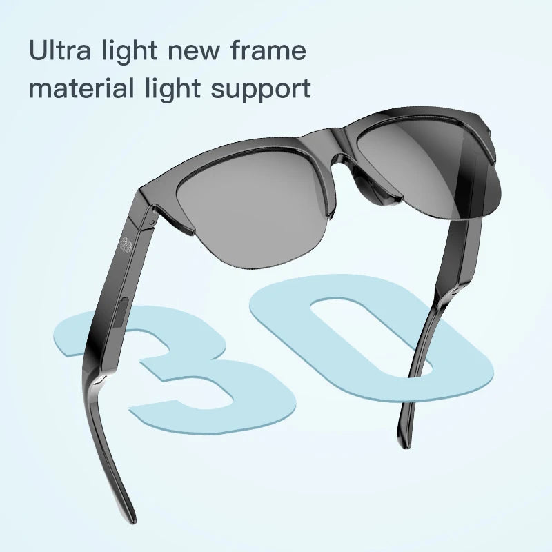 Intelligente Bluetooth-Brille auf Touch-Basis mit Knochenleitung für Outdoor-Sportanrufe, Sonnenbrillen, kabellose Business-Kopfhörer