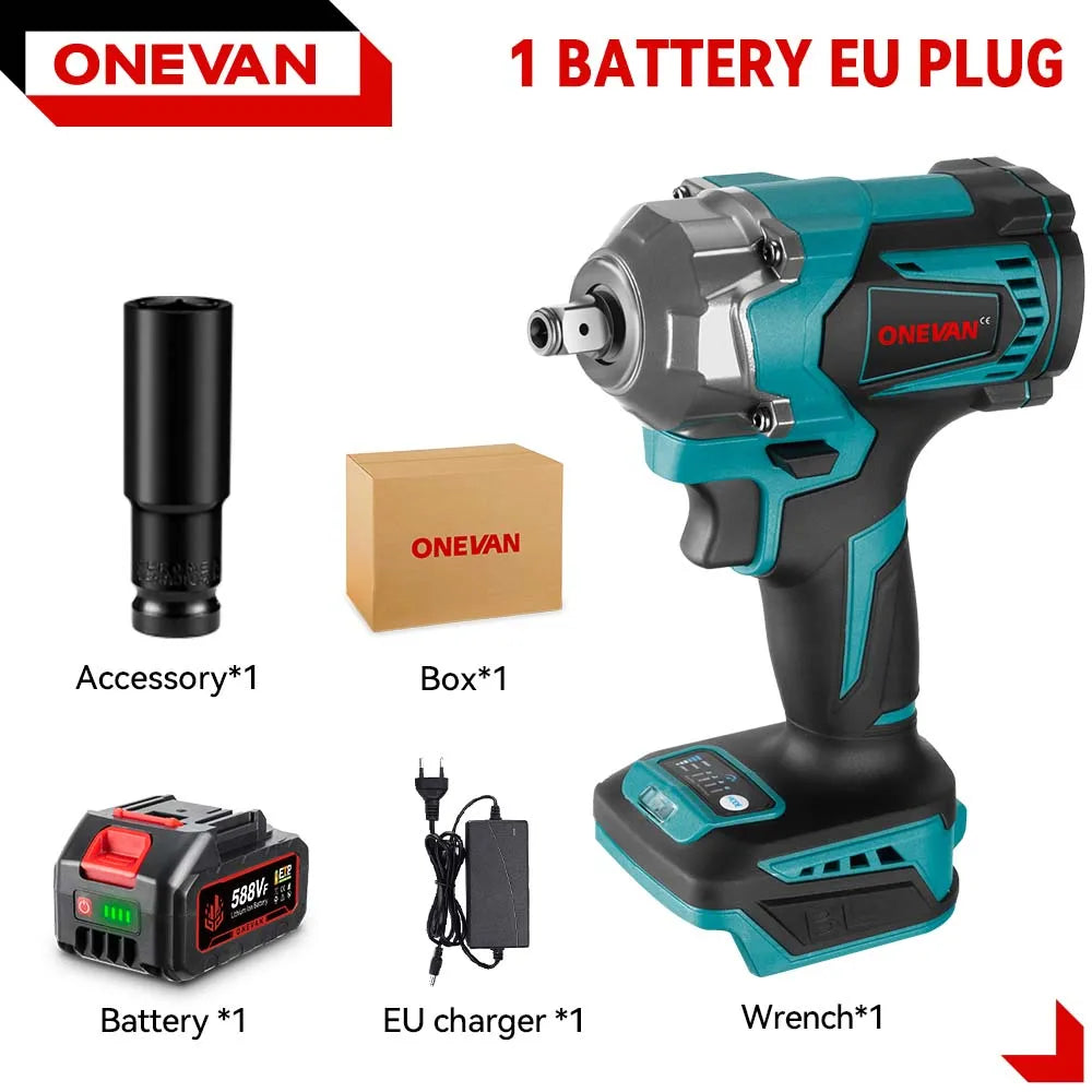 ONEVAN 1200 N.M Bürstenloser Akku-Schlagschrauber 18V, 3 Funktionen