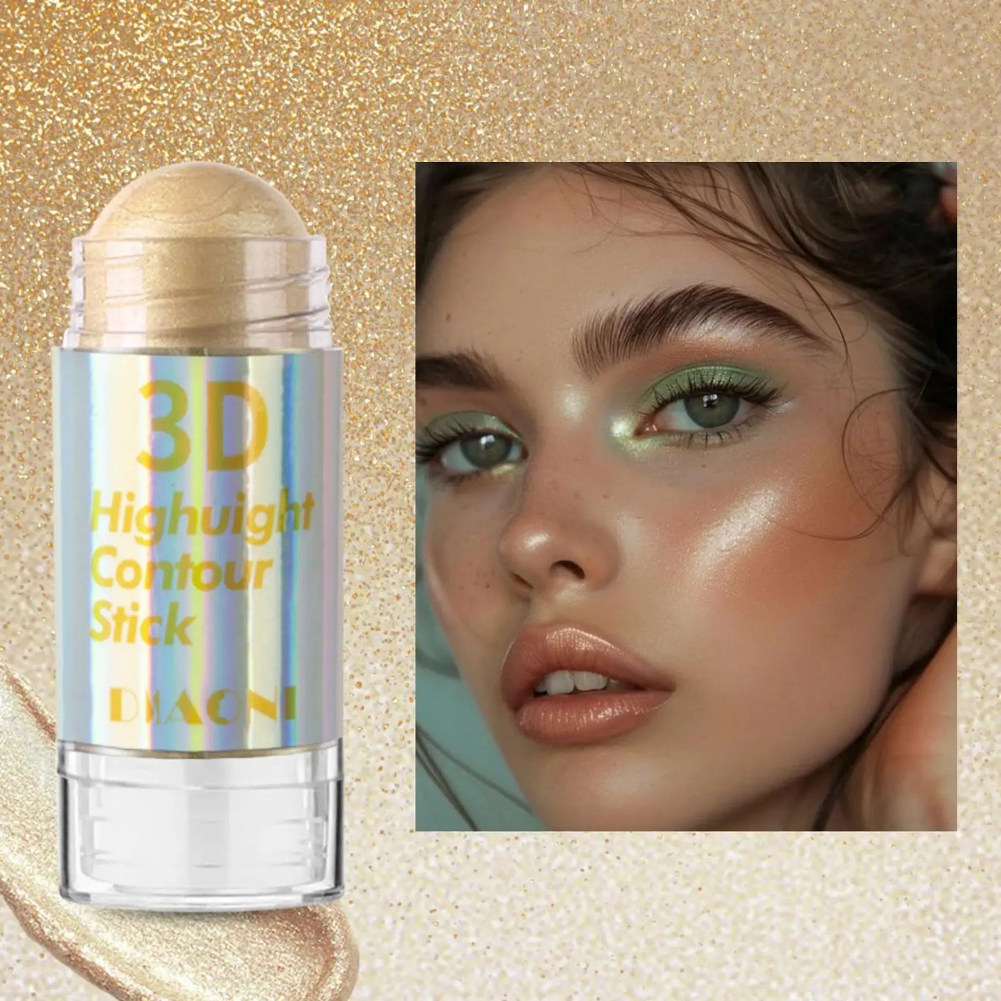 6 farben 3D Gesicht Erhellen Highlighter Bar Kosmetische Gesicht Kontur Bronzer Schimmer Highlighter Stick Concealer Creme Make-Up-tool