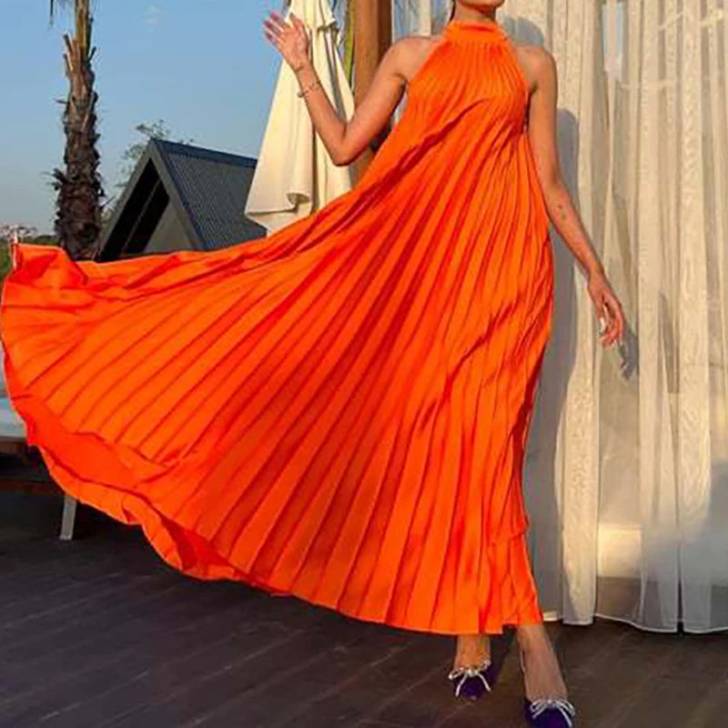 Neue 2025, Elegante Feste Schaukel Lose Party Kleid Frühling Weibliche Halter Schlank Bankett Langes Kleid Frauen Sexy Off Schulter Gala Kleid