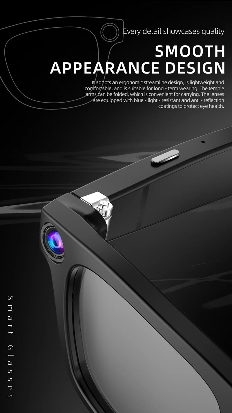 Xiaomi Mijia Smart AI Brille 800 W Pixel AI Schießen Kamera HD Foto Video Sprachanruf Übersetzung Wasserdichte Bluetooth Brille