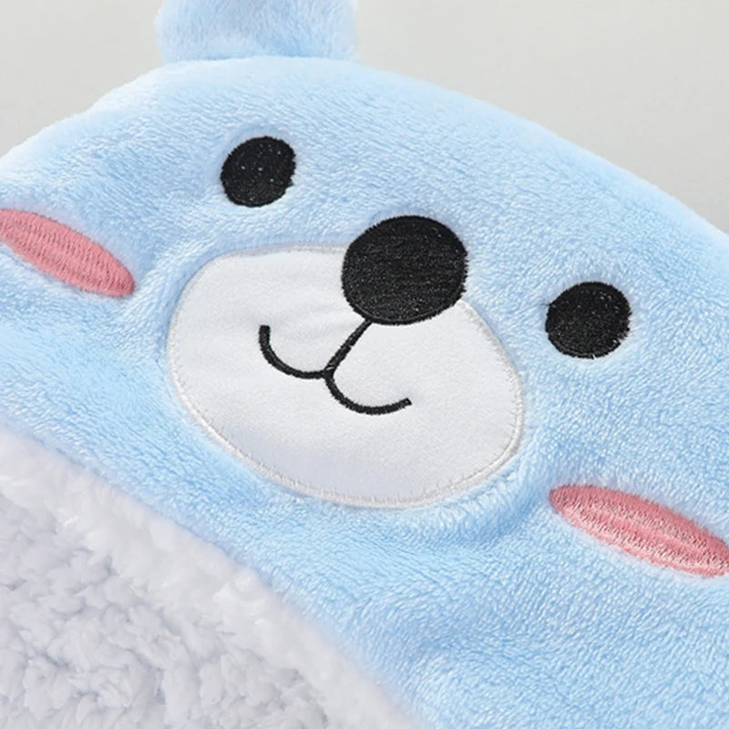 Weiche Babyschlafsäcke, warm, für Herbst und Winter, Wickeldecken für Neugeborene, Cartoon-Kokon für Babys, Flanell-Babyschlafsack, 0–9 Monate - FUXL-Shopify