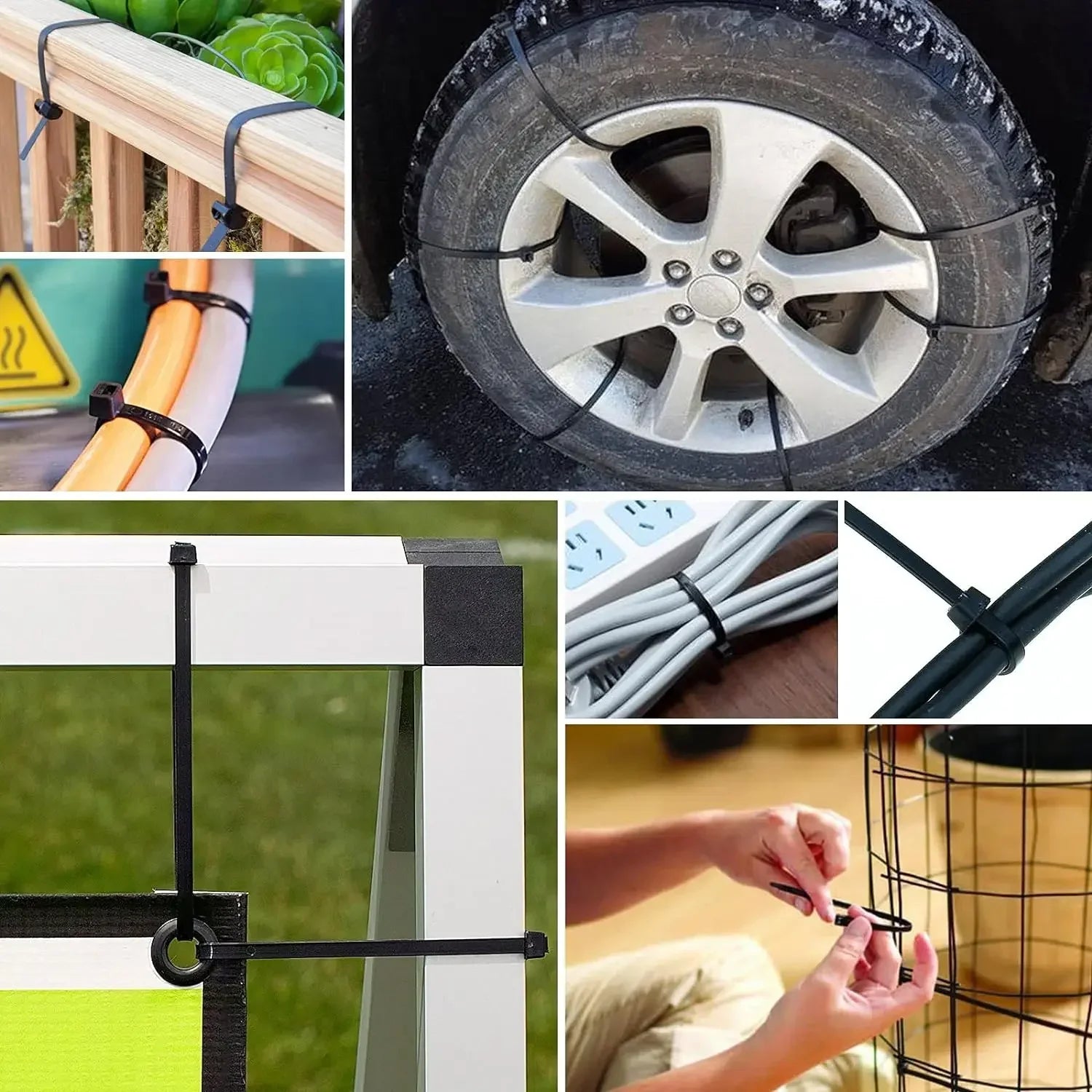 Nylon - Kabelbinder, selbstsichernde Kabelbinder, Riemen, Heimbüro, wiederverwendbar, feste Befestigungsring, Schlaufe, Kunststoff - Drahtbinder, Großhandel - FUXL - Shopify