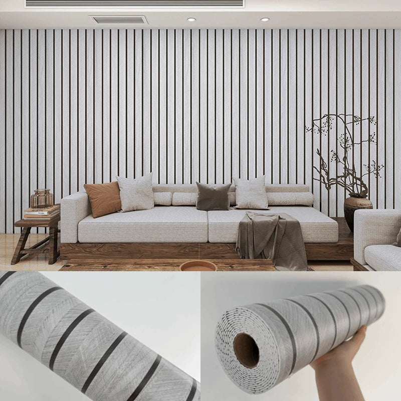 Nachahmung von Holzmaserung, Schaumstoff-Tapete, selbstklebend, wasserdicht, für Schlafzimmer, Wohnzimmer, Wandaufkleber zum Abziehen und Aufkleben, Raumdekoration