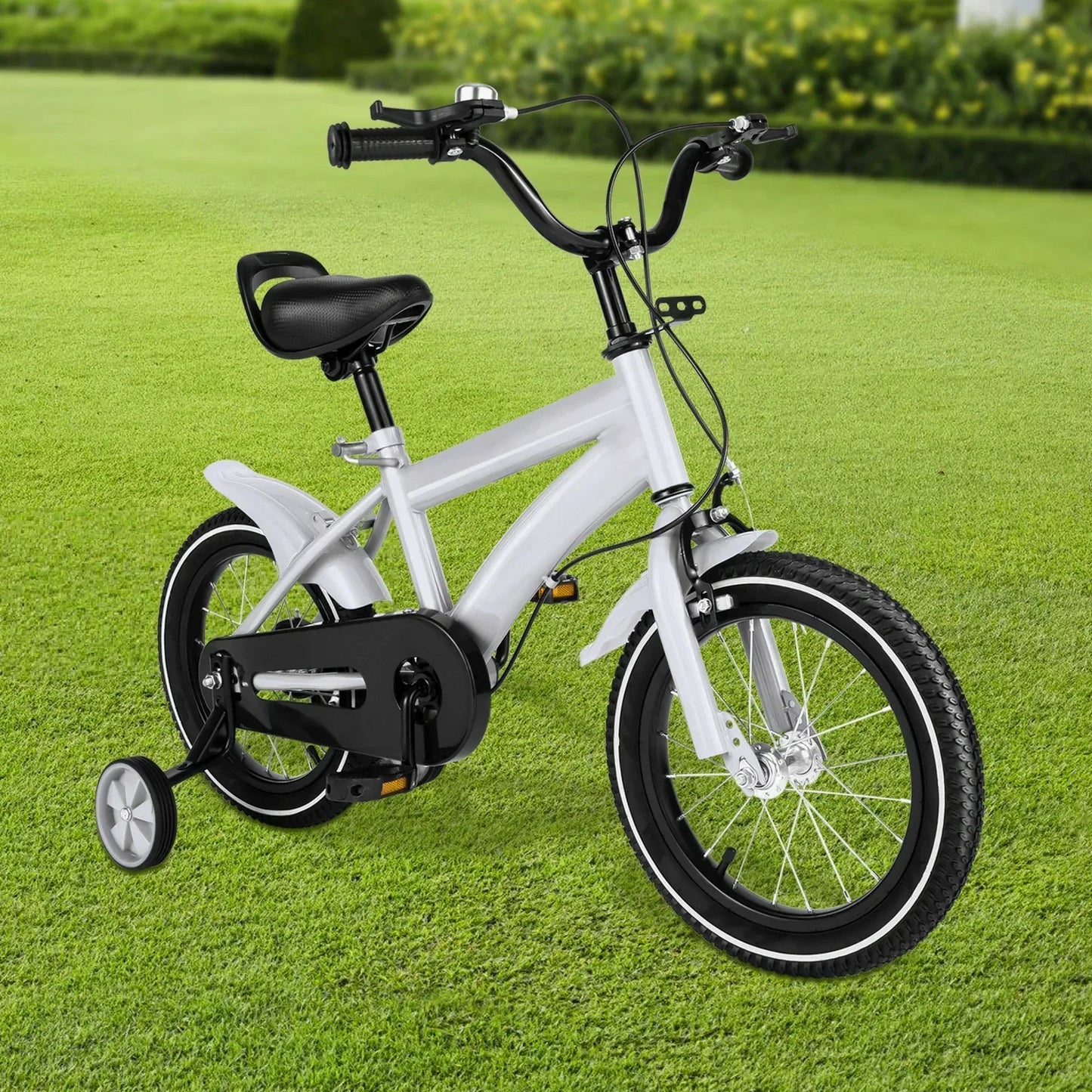 Kinderfahrrad 14 Zoll mit Stützrädern, Gummireifen & verstellbarem Sitz – Sicheres Laufrad für Kinder 3-6 Jahre - FUXLShop