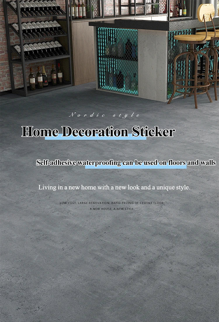 40CM verdicken Holzmaserung Boden Aufkleber industrielle Zement PVC Vinyl Boden Aufkleber selbstklebende wasserdichte Fliesen Aufkleber Home Decor