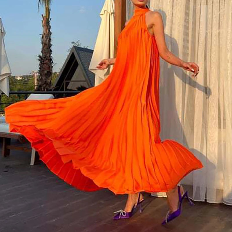 Neue 2025, Elegante Feste Schaukel Lose Party Kleid Frühling Weibliche Halter Schlank Bankett Langes Kleid Frauen Sexy Off Schulter Gala Kleid
