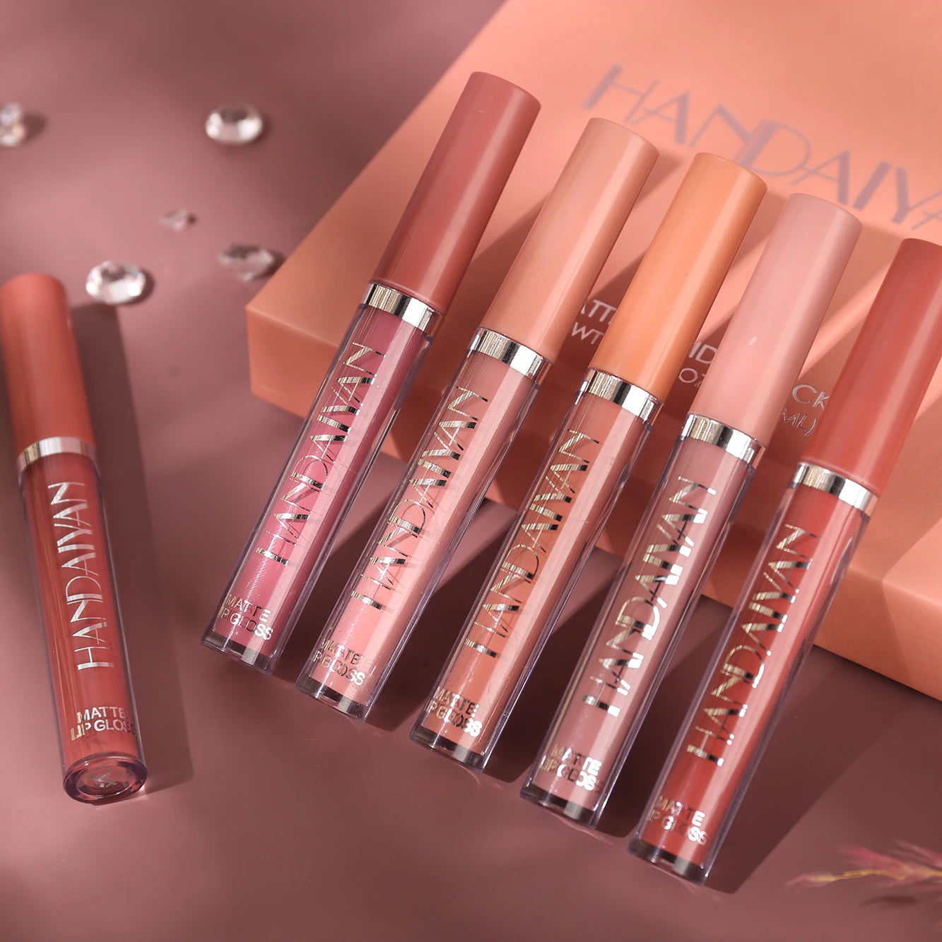 HANDAIYAN 6er Set Flüssig-Lippenstift – Langanhaltender Matt Lipgloss, Nicht Abfärbend – Geschenkbox