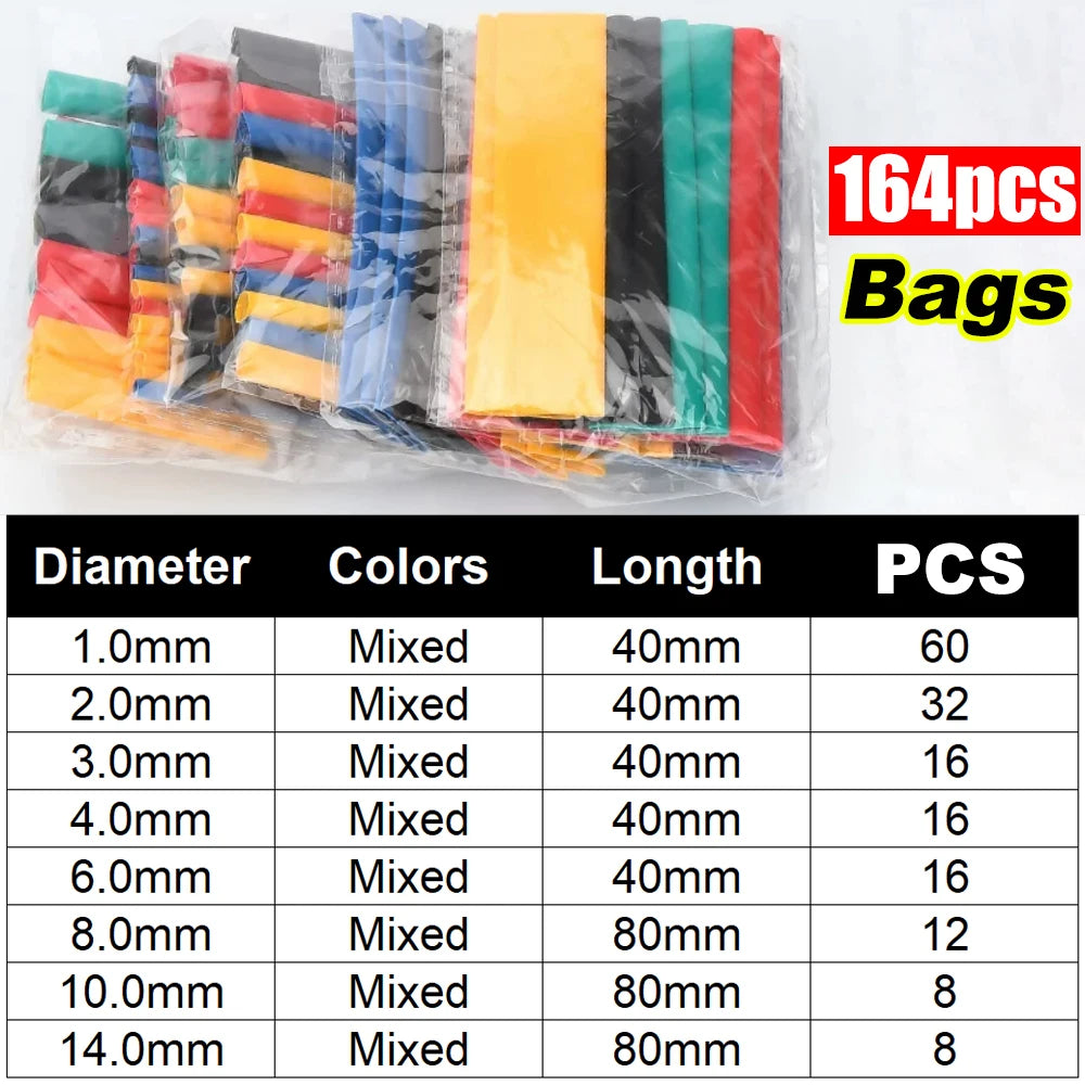 Schrumpfschlauch, thermobeständiges Rohr, Schrumpfverpackungsset, elektrischer Anschluss, Draht, Kabel, Isolierung, ummantelter Schutz