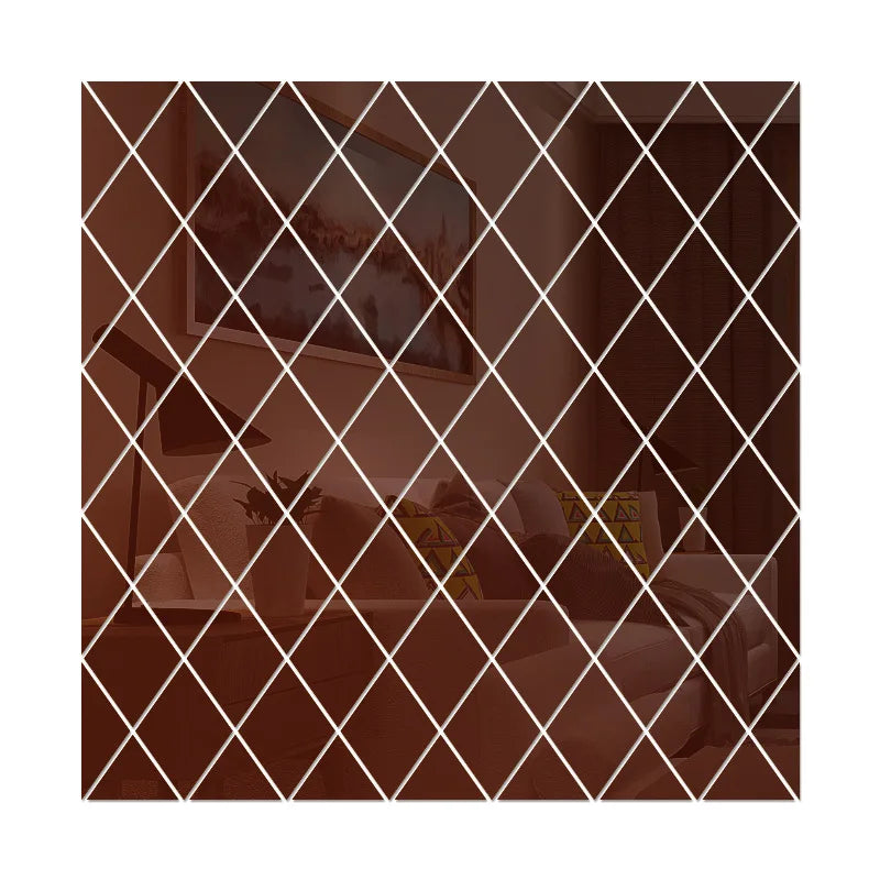 3D-Spiegelaufkleber, DIY-Acryl-Dreiecke, selbstklebende Diamanten, Wandspiegelaufkleber für Wohnzimmer, Heimdekoration, 10/17/32/58 Stück