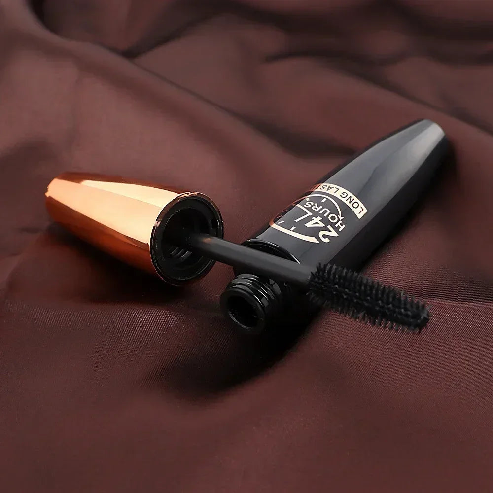 5D Wasserdichte Mascara Verlängert Wimpern Verlängerung Schwarz Seide Faser Mascara Weibliche Make-Up Kosmetische Wasserdichte Mascara