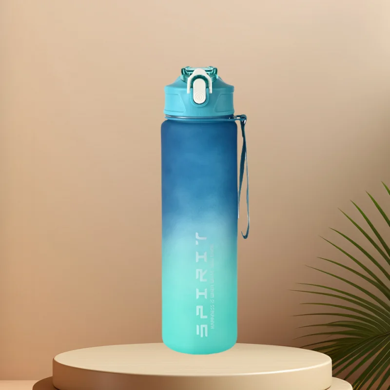 Sportwasserflasche mit zeitverfolgendem Strohhalm, auslaufsicherer, verriegelbarer Klappdeckel für einfaches Tragen, ideal für Outdoor-Abenteuer - FUXL-Shopify