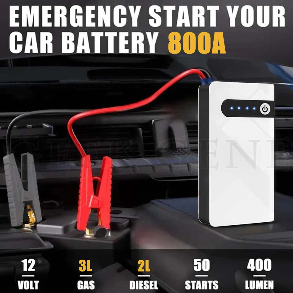 GKFLY 12000 mAh Auto Starthilfe Notstartgerät Kabel Tragbare Power Bank Ladegerät Batterie Booster Buster