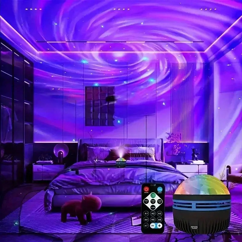 LED-Galaxie Projektor Licht mehrfarbige Fernbedienung für Schlafzimmer Dekoration Weihnachts stern Projektor Nachtlicht Neujahrs geschenk