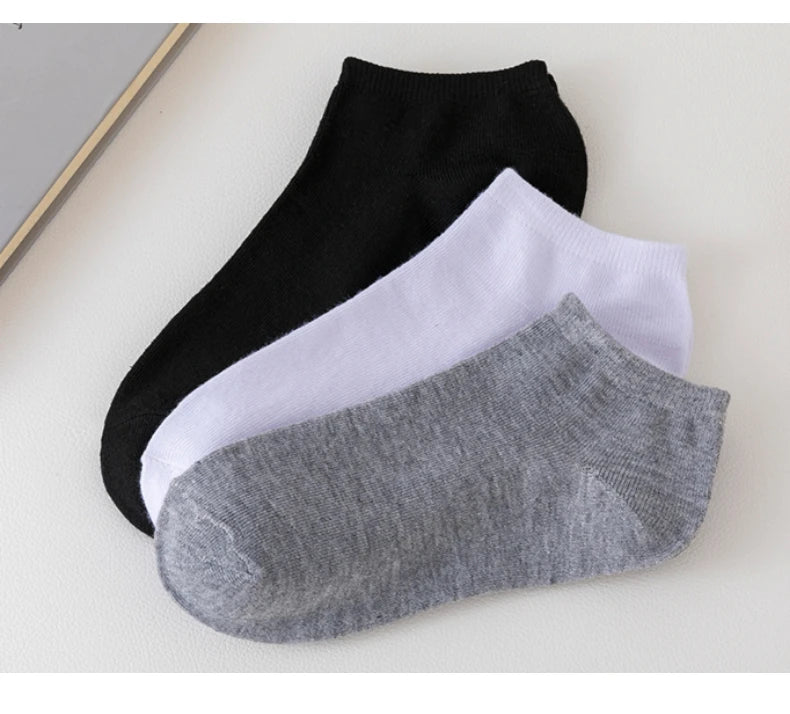 5 Pairs of Women's/men's Boat Socks Invisible Low Cut Anti Slip Summer No Show Ankle Socks Solid Color Casual Breathable - FUXL-Shopify