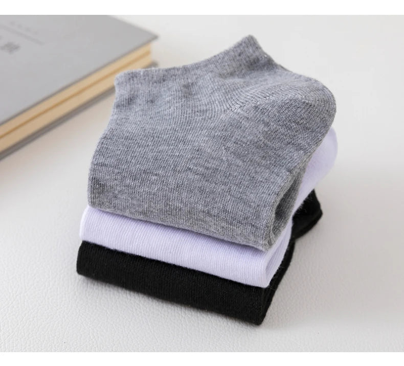 5 Pairs of Women's/men's Boat Socks Invisible Low Cut Anti Slip Summer No Show Ankle Socks Solid Color Casual Breathable - FUXL-Shopify