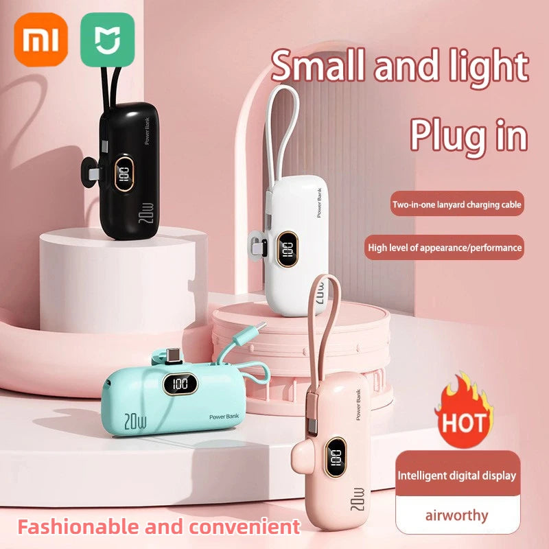 Xiaomi Mini Praktische mobile Powerbank 30000 mAh Tragbares Schnellladen geeignet für iPhone 16 15 14 Samsung Externer Akku