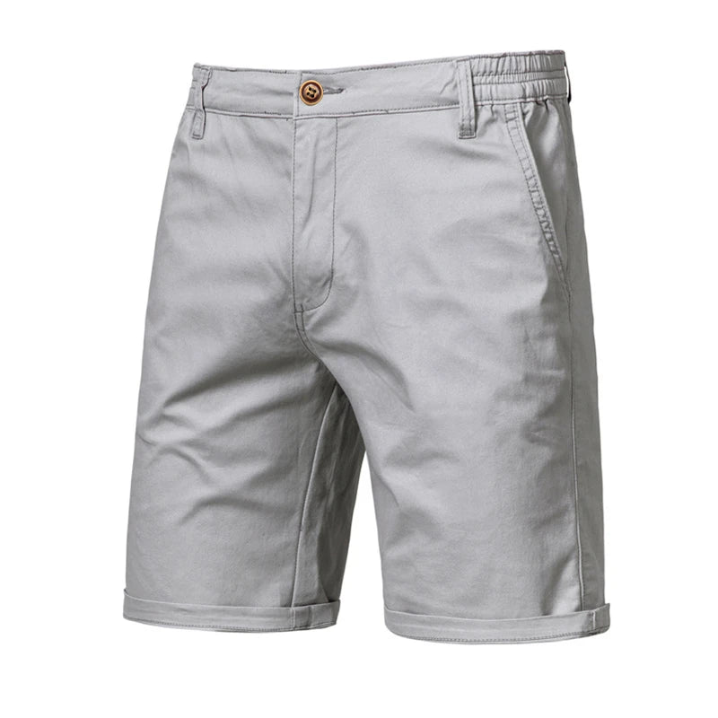 2025 neue Sommer 100% Baumwolle Solide Shorts Männer Hohe Qualität Casual Business Social Elastische Taille Männer Shorts 10 Farben Strand shorts