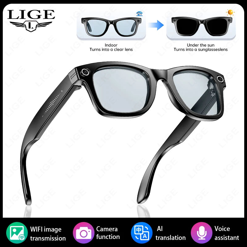 Neue 800 W Pixel Smart Brille mit AI Kamera Mikrokamera Fotografie Videoaufzeichnung Sprachanruf Übersetzung Gradient Sonnenbrille